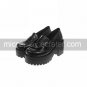 3 Chunky Heel Platform Black PU Lolita Shoes