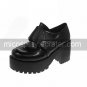 3 Chunky Heel Platform Black PU Lolita Shoes with Velcro