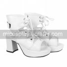 3 Cone Heel Black Patent Lolita Sandals