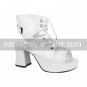 3 Cone Heel Black Patent Lolita Sandals