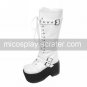 3.75 Platform White PU Lolita Boots