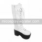 3.75 Platform White PU Lolita Boots