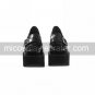 4 Chunky Heel Platform Black PU Lolita Shoes