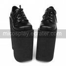 8.5 Super High Heel Platform Black PU Lolita Shoes