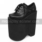 8.5 Super High Heel Platform Black PU Lolita Shoes