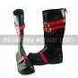 Black and Red PU Leather 3cm Flat Cosplay Lolita Boots