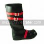 Black and Red PU Leather 3cm Flat Cosplay Lolita Boots