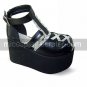 Black and White PU Leather 11cm High Heel Shiro & Kuro Lolita Lolita Shoes