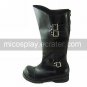 Black PU Leather 3cm Flat Cosplay Lolita Boots