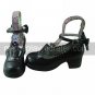 Black PU Leather 4.5cm High Heel Crown Pattern Punk Lolita Shoes