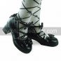 Black PU Leather 4.5cm High Heel Sweet Lolita Shoes