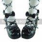Black PU Leather 4.5cm High Heel Sweet Lolita Shoes