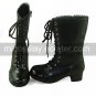 Black PU Leather 4.5cm Platform Sweet Lolita Boots with Shoelace