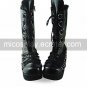 Black PU Leather 6cm Platform Punk Lolita Boots
