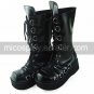 Black PU Leather 6cm Platform Punk Lolita Boots