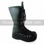 Black PU Leather 6cm Platform Punk Lolita Boots