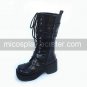Black PU Leather 7.5cm Platform Punk Lolita Boots