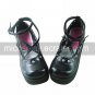 Black PU Leather 8cm High Heel Punk Lolita Shoes