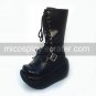 Black PU Leather 10cm Platform Punk Lolita Boots
