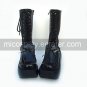 Black PU Leather 10cm Platform Punk Lolita Boots