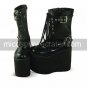Black PU Leather 15cm Platform Punk Lolita Boots