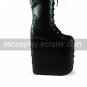 Black PU Leather 25cm Platform Punk Lolita Boots