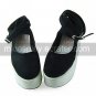 Black Suede Upper PU Leather 7cm Platform White Sole Classic Lolita Shoes
