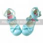 Blue PU Leather 4.5cm High Heel Classic Lolita Shoes with Bow