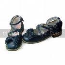 Blue PU Leather Flat Sweet Lolita Shoes with Bow