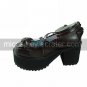 Brown PU Leather 8cm High Heel Sweet Lolita Shoes with Bow