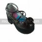Brown PU Leather 8cm High Heel Sweet Lolita Shoes with Bow