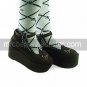 Brown Suede Upper PU Leather 9cm Wedge Cat Pattern Sweet Lolita Shoes