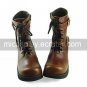 Coffee PU Leather 3cm Flat Lovely Cosplay Lolita Shoes