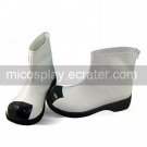 Cosplay Boots Inspired by Bakemonogatari Monstory-Araragi Koyomi White Black Round Toe