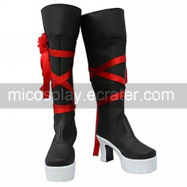 Cosplay Boots Inspired by Pandora Hearts Album VER. Oz Vessalius Red Ribbon Black