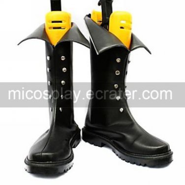 Cosplay Boots Inspired by Vocaloid Gumi Black ''love is war'' VER.