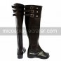 Cosplay Boots Inspired by Vocaloid Hagane Miku Black