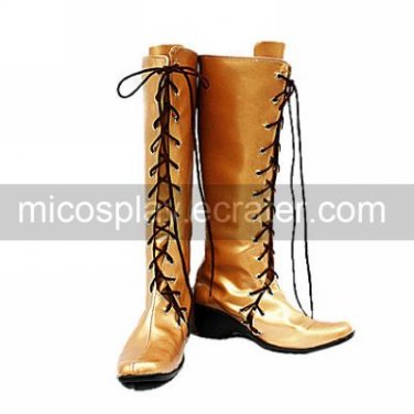 Cosplay Boots Inspired by Vocaloid-Miku Brown Lace-up