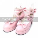 Cute 2.5 Cone Heel PU Lolita Shoes with Bow