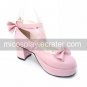 Cute 2.5 Cone Heel PU Lolita Shoes with Bow