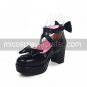 Cute 2.5 Cone Heel PU Lolita Shoes with Bow