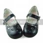 Cute Cate Ink Green Check Pattern PU Leather 3cm Flat Sweet Lolita Shoes