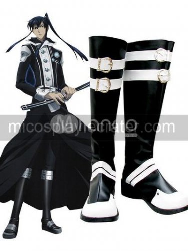 D.Gray-man Yu Kanda Imitated Leather Cosplay Shoes
