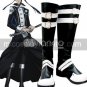 D.Gray-man Yu Kanda Imitated Leather Cosplay Shoes
