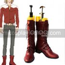 Deep Red 2 Heel TIGER & BUNNY Barnaby Brooks Faux Leather Cosplay Shoes