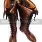 Devil May Cry 4 Lady Coffee Faux Leather 2'' High Heel Lace-Up Cosplay Shoes