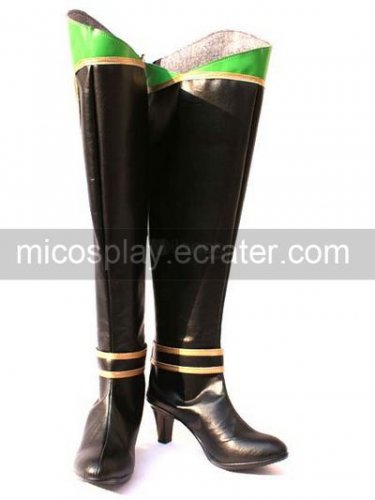 Dynasty Warrior Black 3 12'' Heel Faux Leather Cosplay Shoes