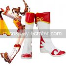 Dynasty Warriors Xiao Qiao Imitated Leather Rubber Cosplay Shoes
