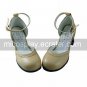Elegant Beige PU Leather 6.3cm Wedge Classic Lolita Shoes