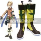 FFX Rikku Imitated Leather Rubber Cosplay Boots